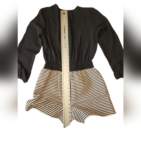 LOFT by Ann Taylor Black and White Striped Romper Size 4P - Picture 4 of 9